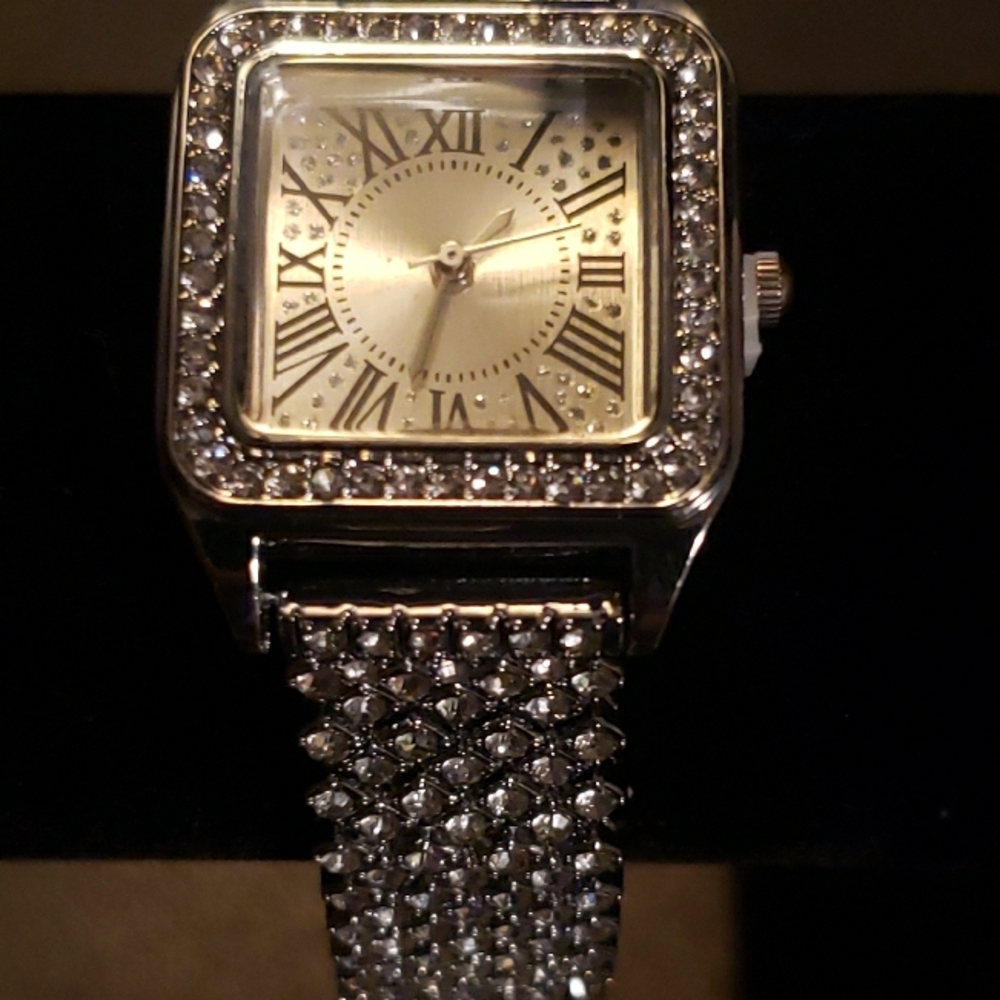 Silver Rhinestone Watch